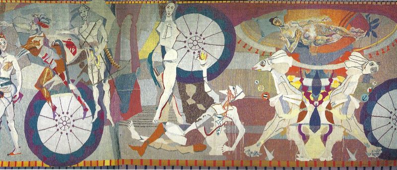 Datei:08 Herbert Boeckl, Die Welt und der Mensch, Gobelin, 1956-58, Detail © Stadt Wien, Herbert Boeckl Nachlass.jpg