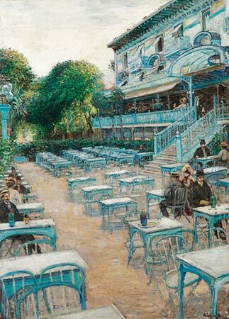 Walter Bondy, Blauer Pavillon in Saint-Cloud, 1907