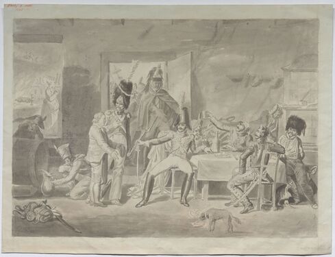 Unbekannt, "Billet de lit a l'Hospital Militaire de Vienne" (für) Antonio Viela, 1809