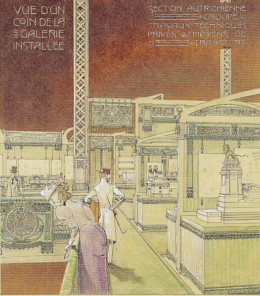 Datei:13 Otto Wagner, Österreich-Abteilung, Traveaux Techniques, Exposition Universelle, Paris 1900 © Technisches Museum, Wien.jpg