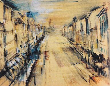 Fritz Schwarz-Waldegg, Straße in Paris, um 1930