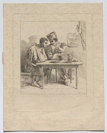 Unbekannt, "Verwundete Franzosen bei der Menage ...", 1809